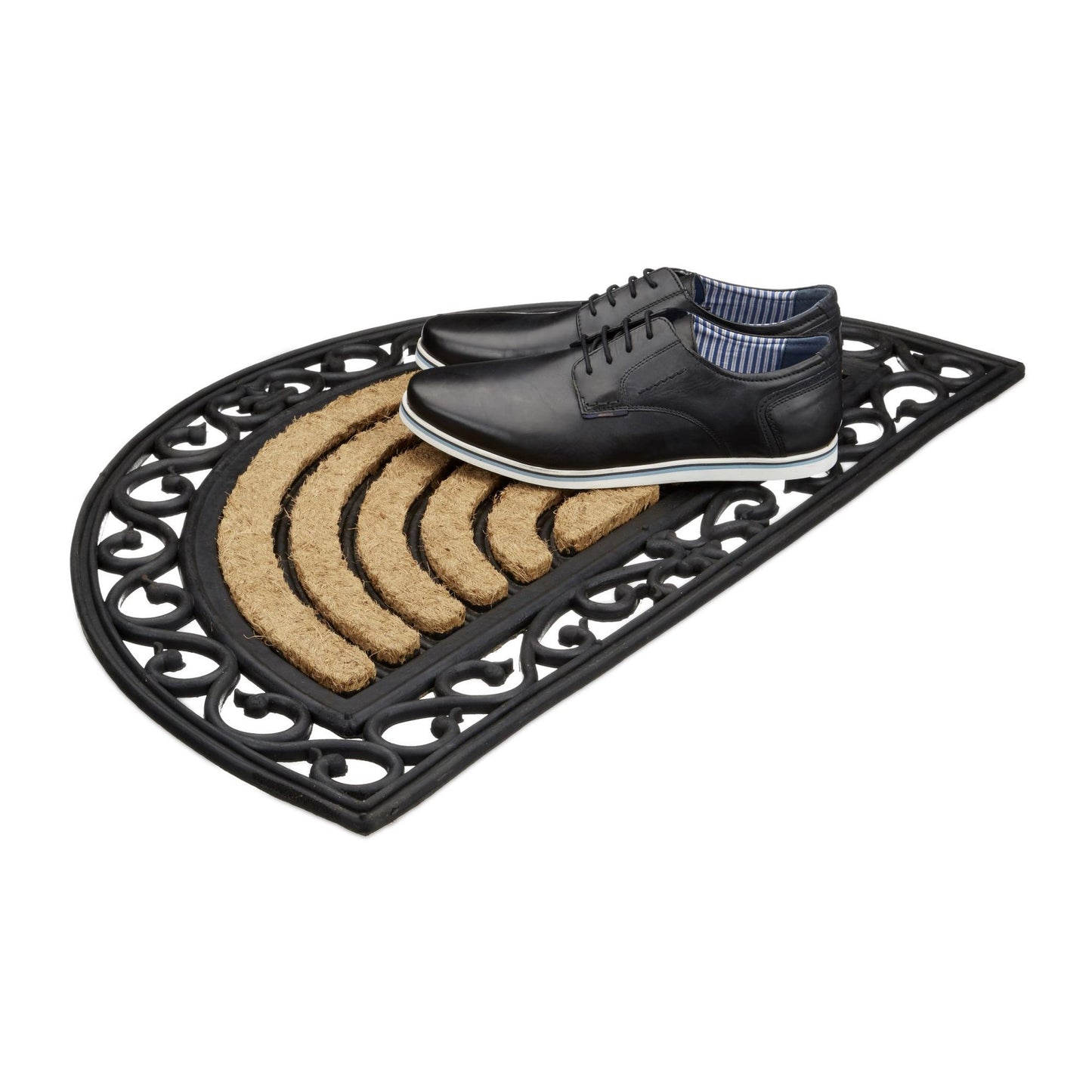 Door mat coconut fiber half moon