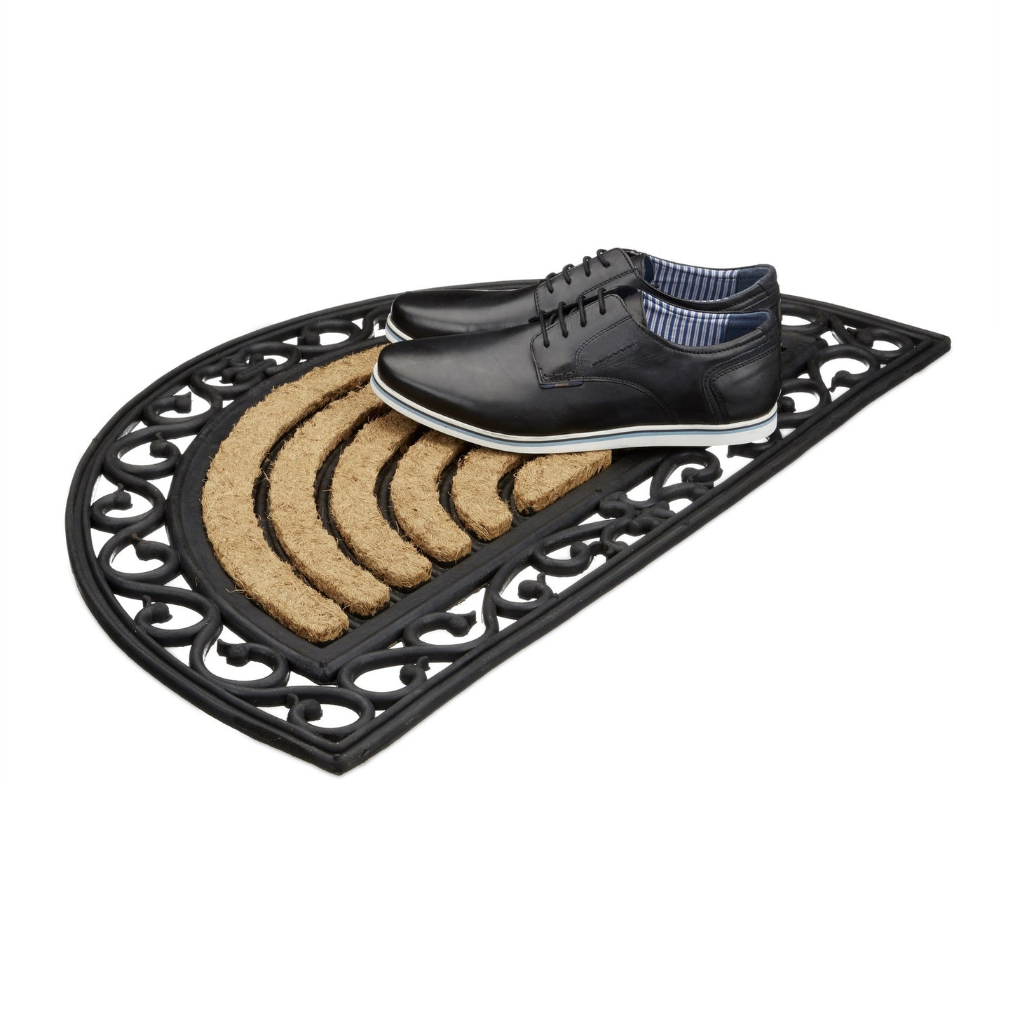 Door mat coconut fiber half moon