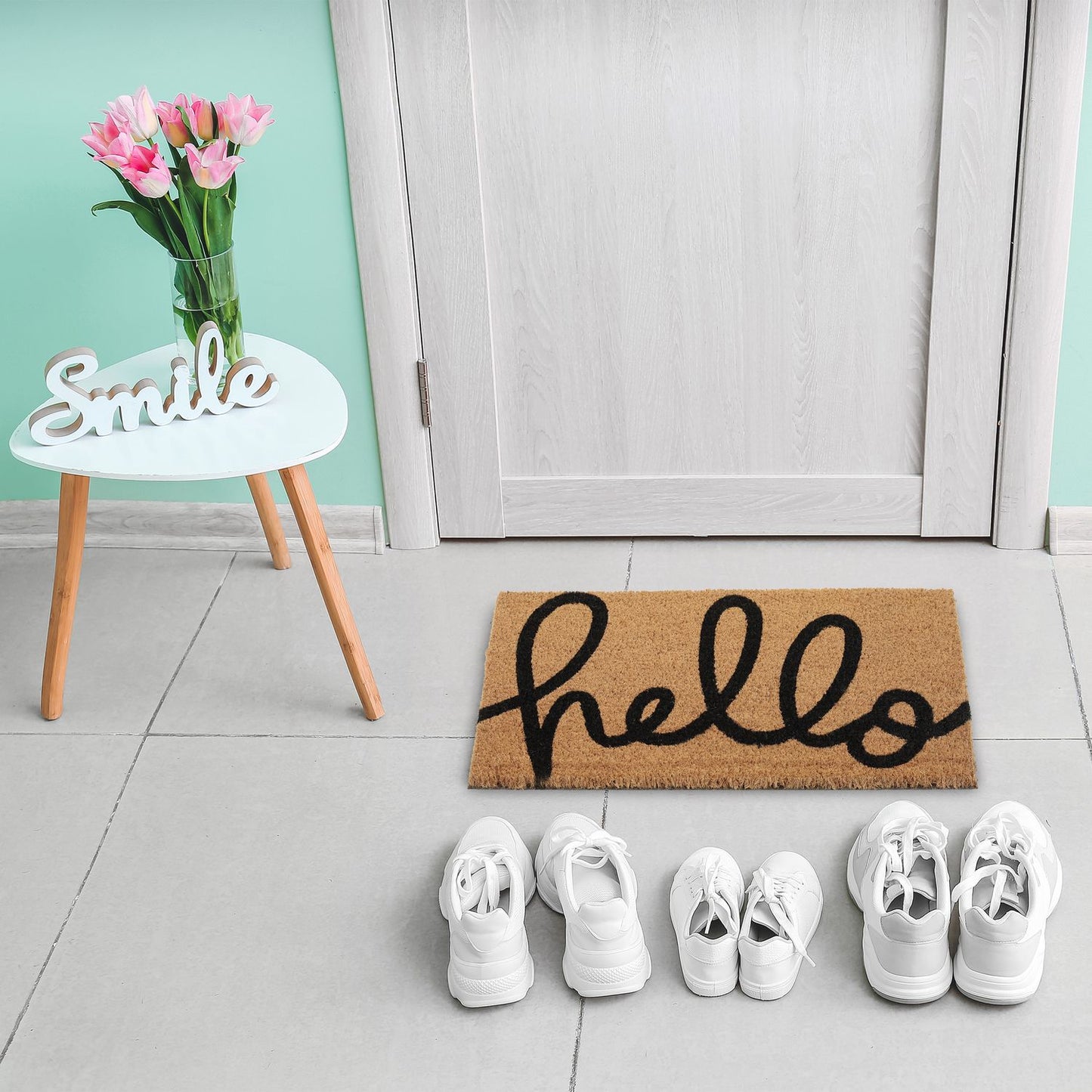 Door mat coconut fiber "hello"