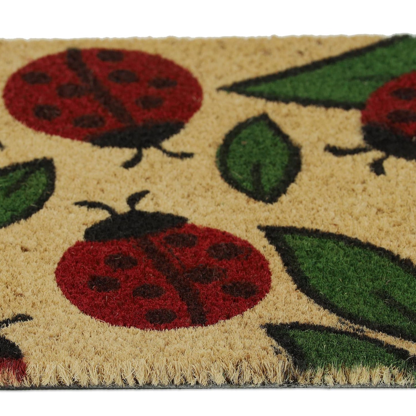 Door mat coconut fiber ladybugs
