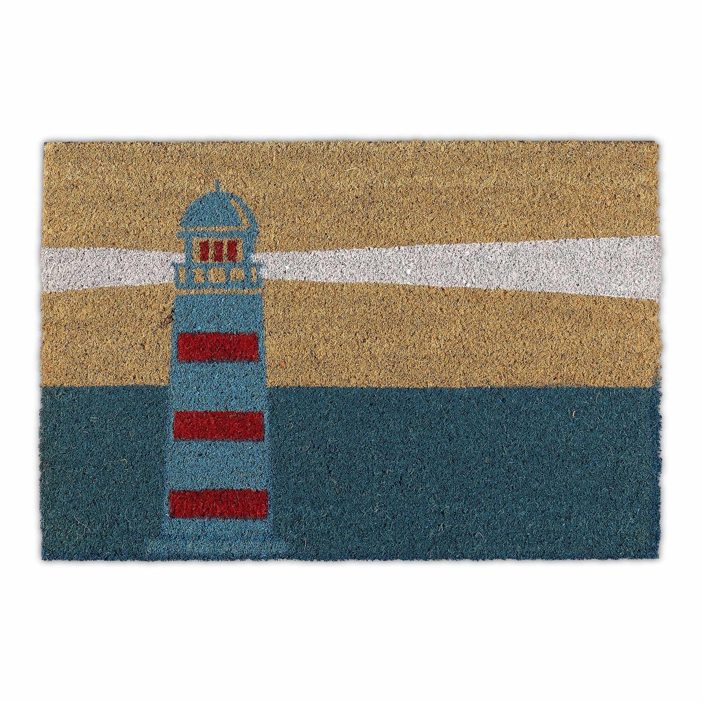 Door mat coconut fiber lighthouse