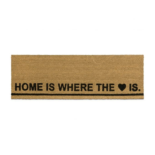 Door mat coconut fiber long "Home is ..."