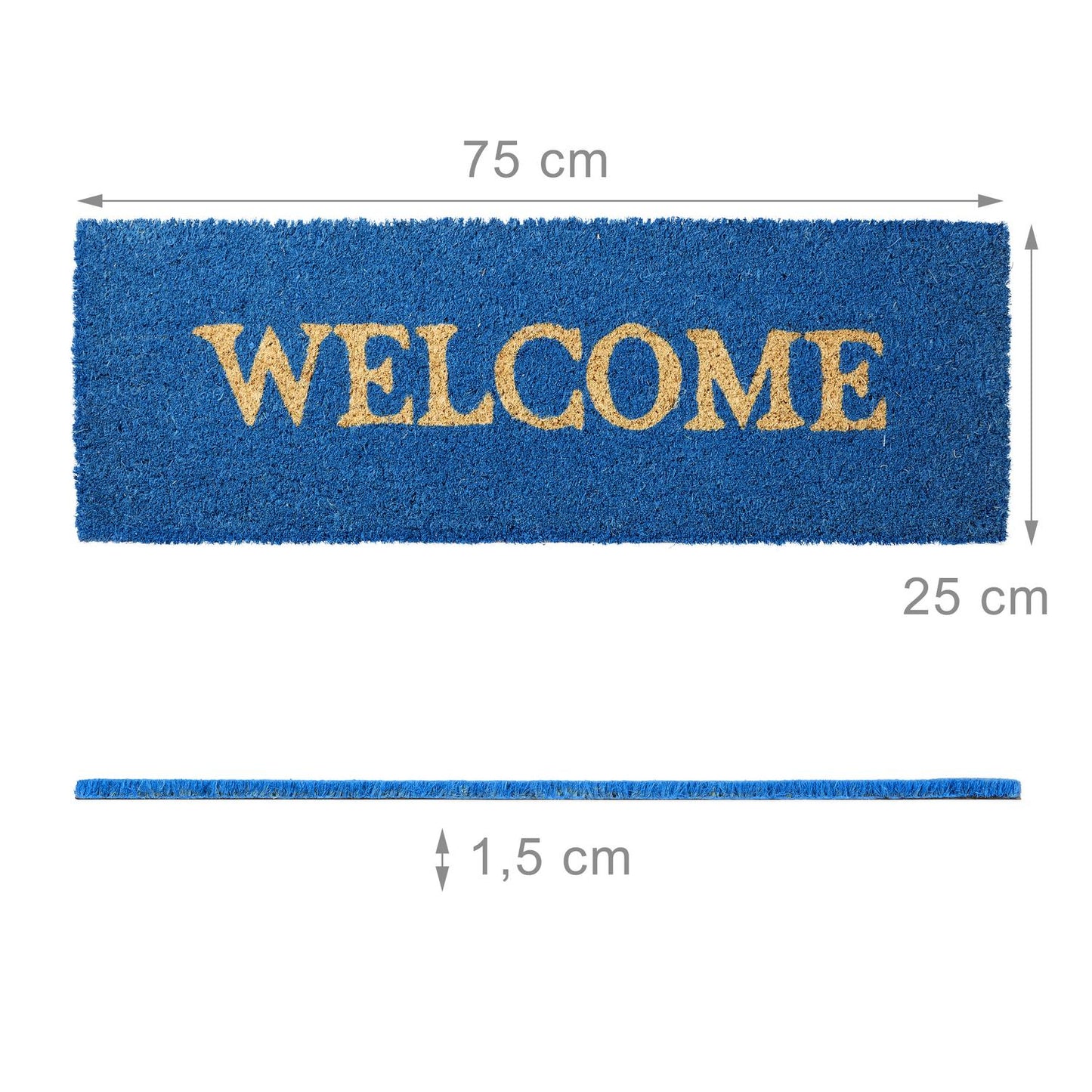 Door mat coconut fiber narrow "Welcome"