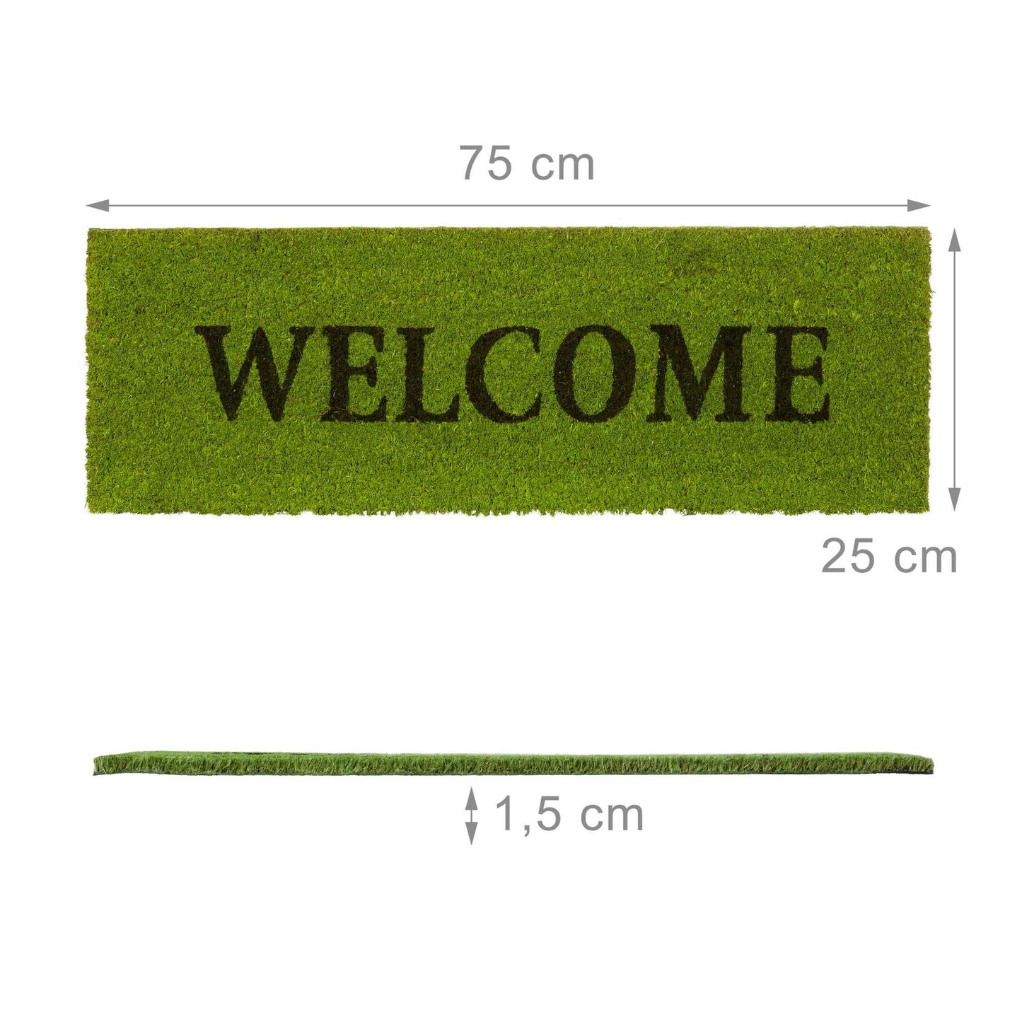 Door mat coconut fiber narrow "Welcome"