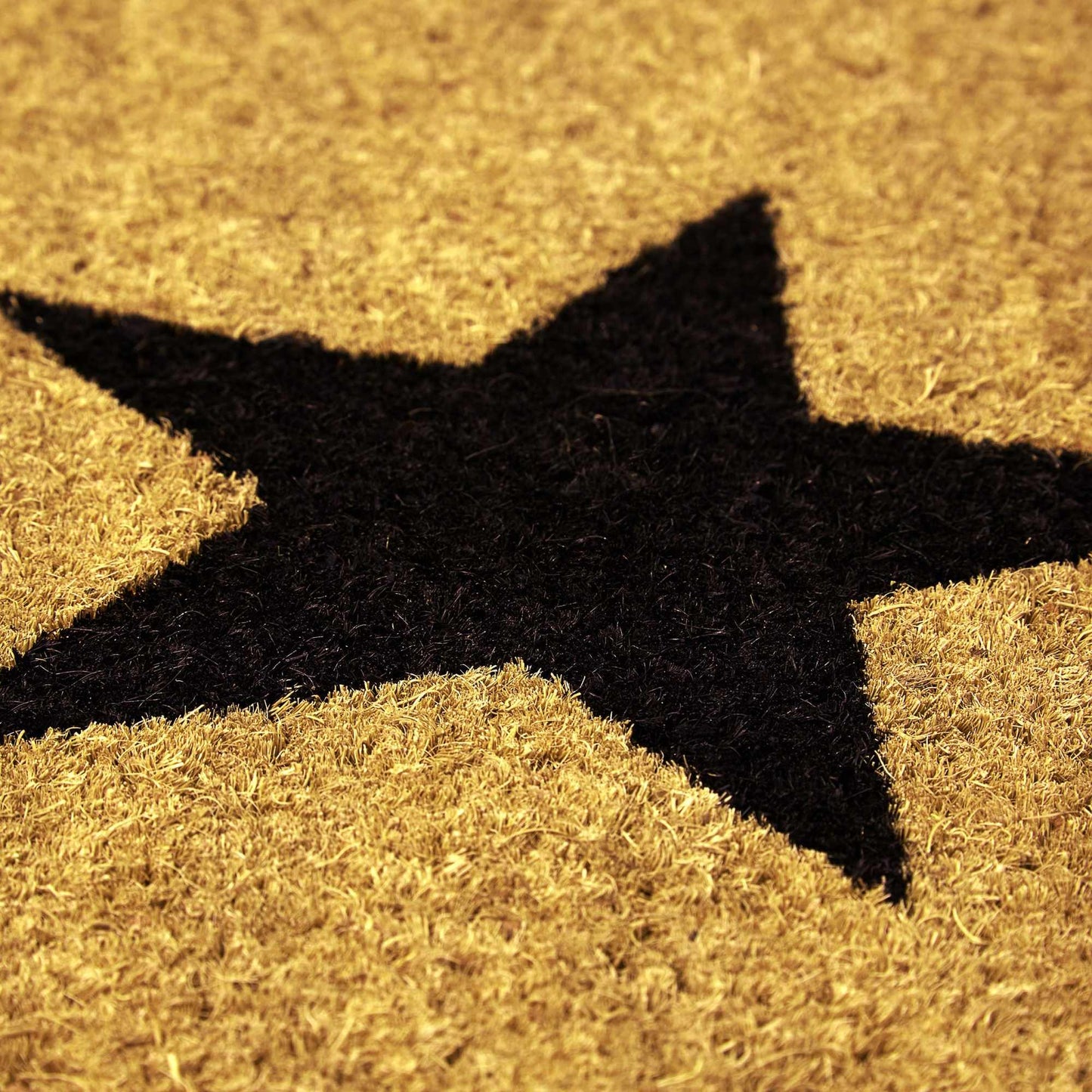 Door mat coconut fiber narrow with star