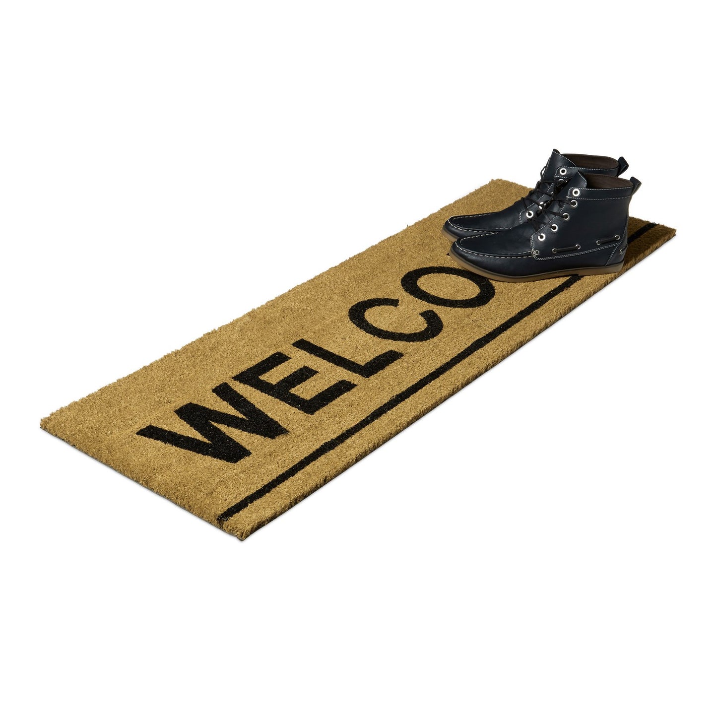 Door mat coconut fiber oblong "Welcome"