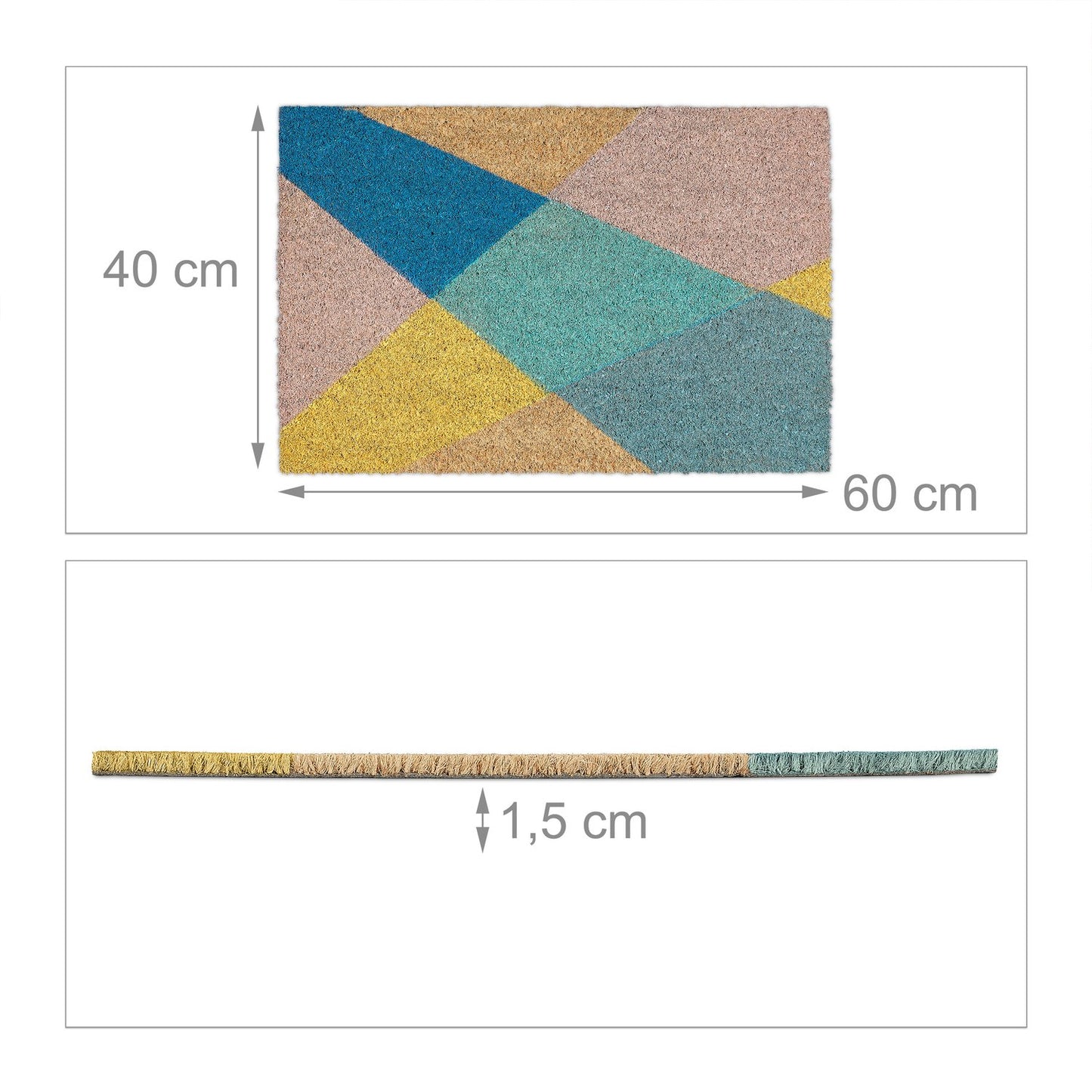 Door mat coconut fiber patterned