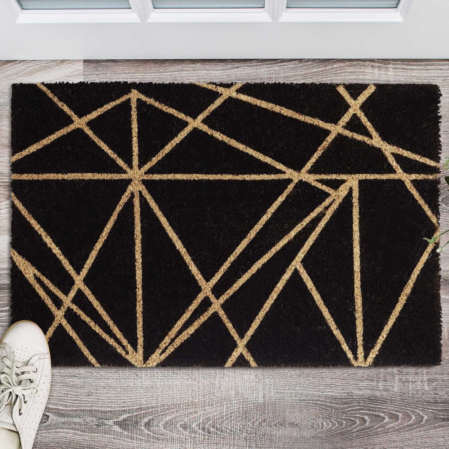 Door mat coconut fiber patterned