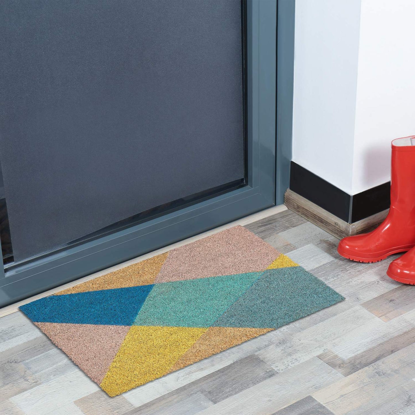Door mat coconut fiber patterned