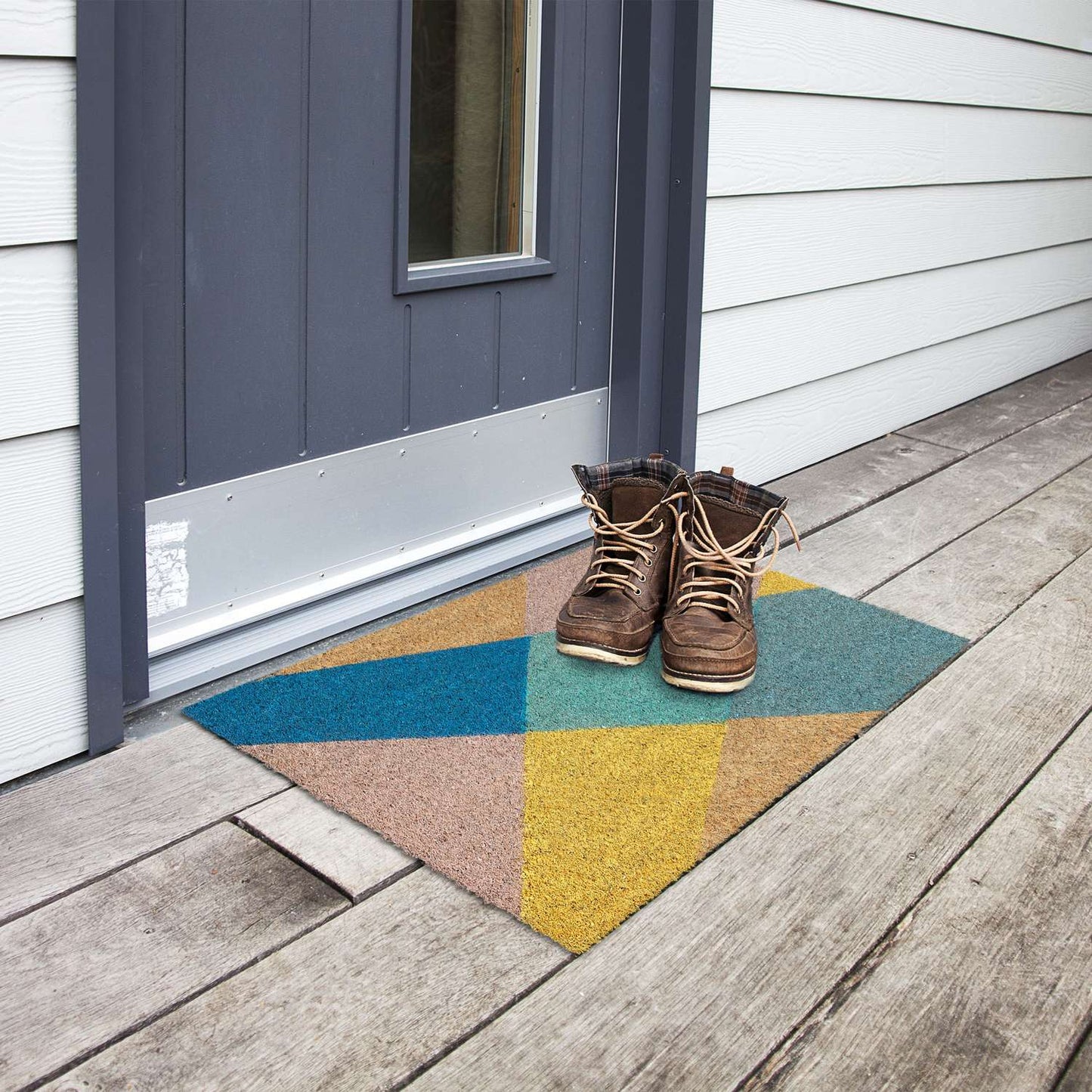 Door mat coconut fiber patterned