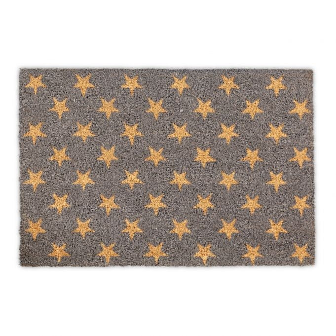 Doormat coconut fiber star pattern