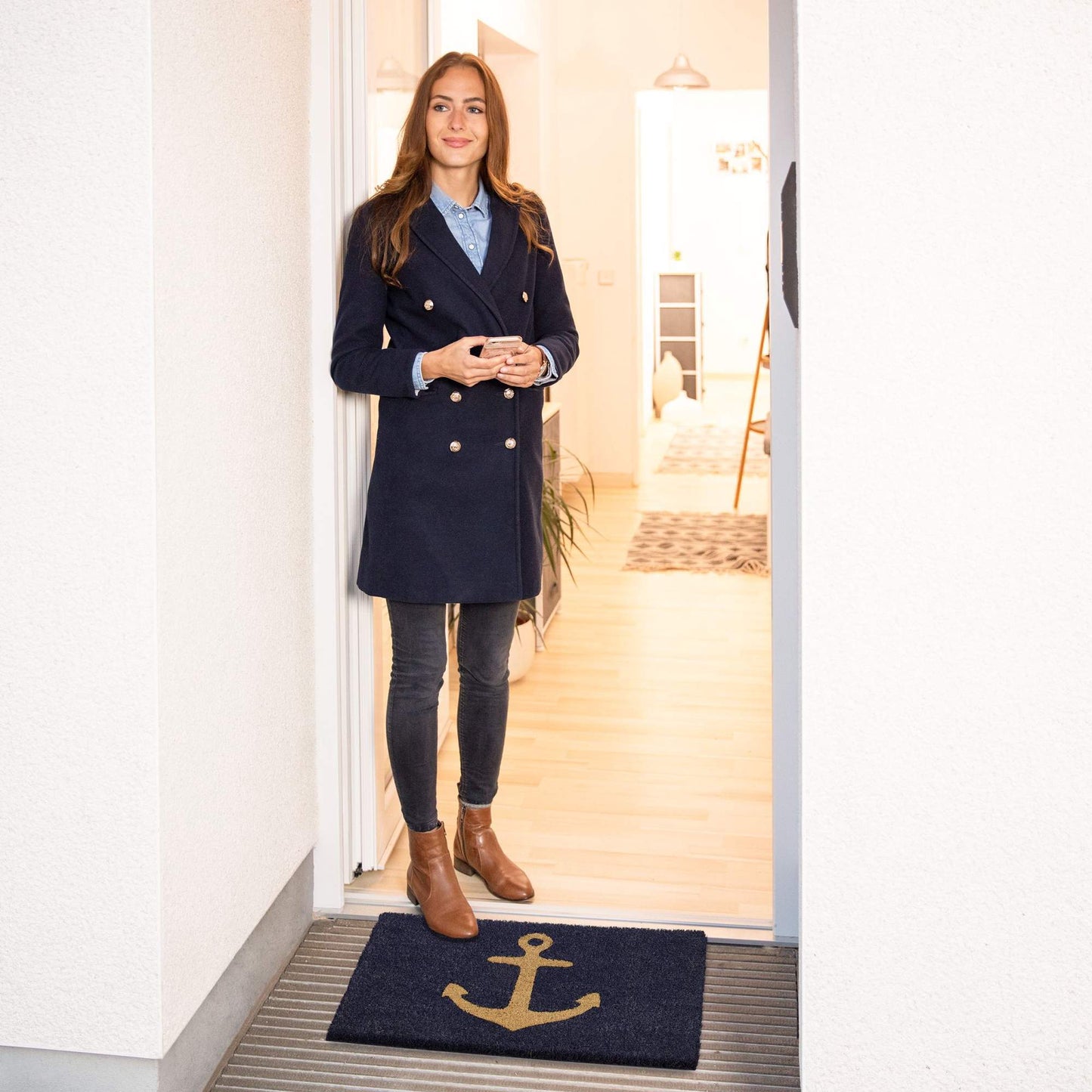 Doormat coconut fiber with anchor