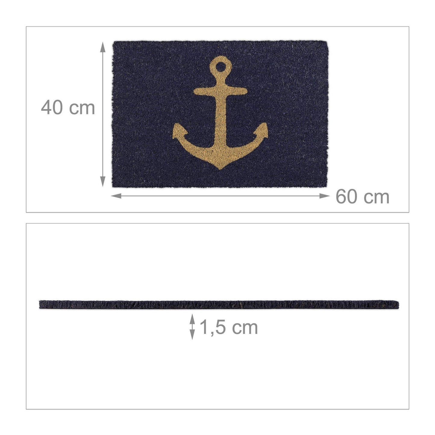 Doormat coconut fiber with anchor