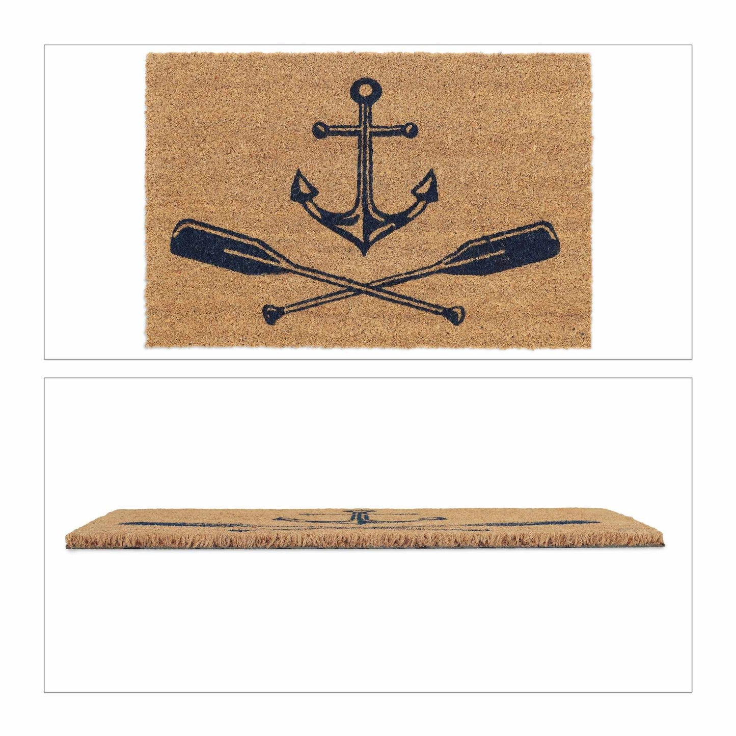 Doormat coconut fiber with anchor & oars