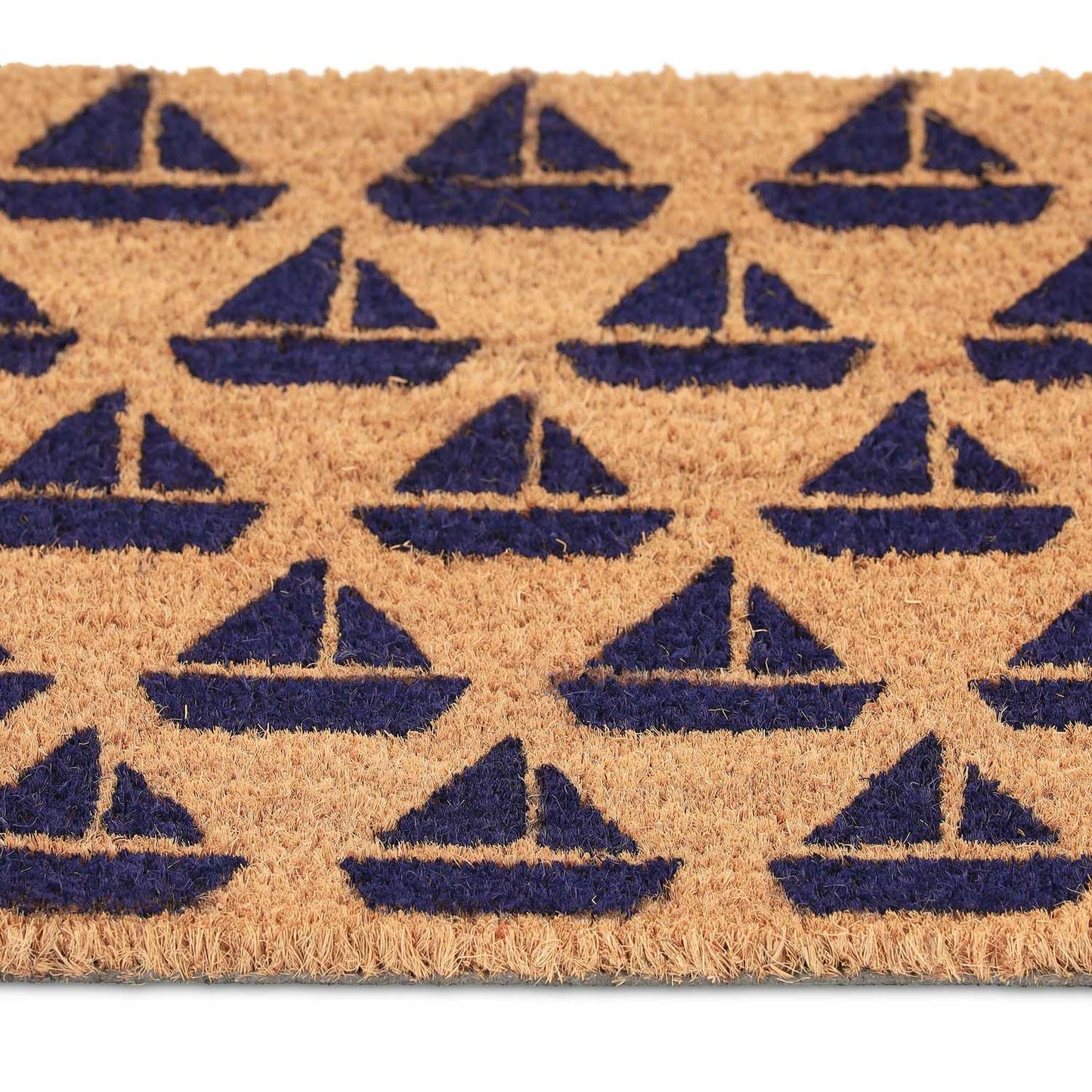 Doormat coconut fiber with boat pattern