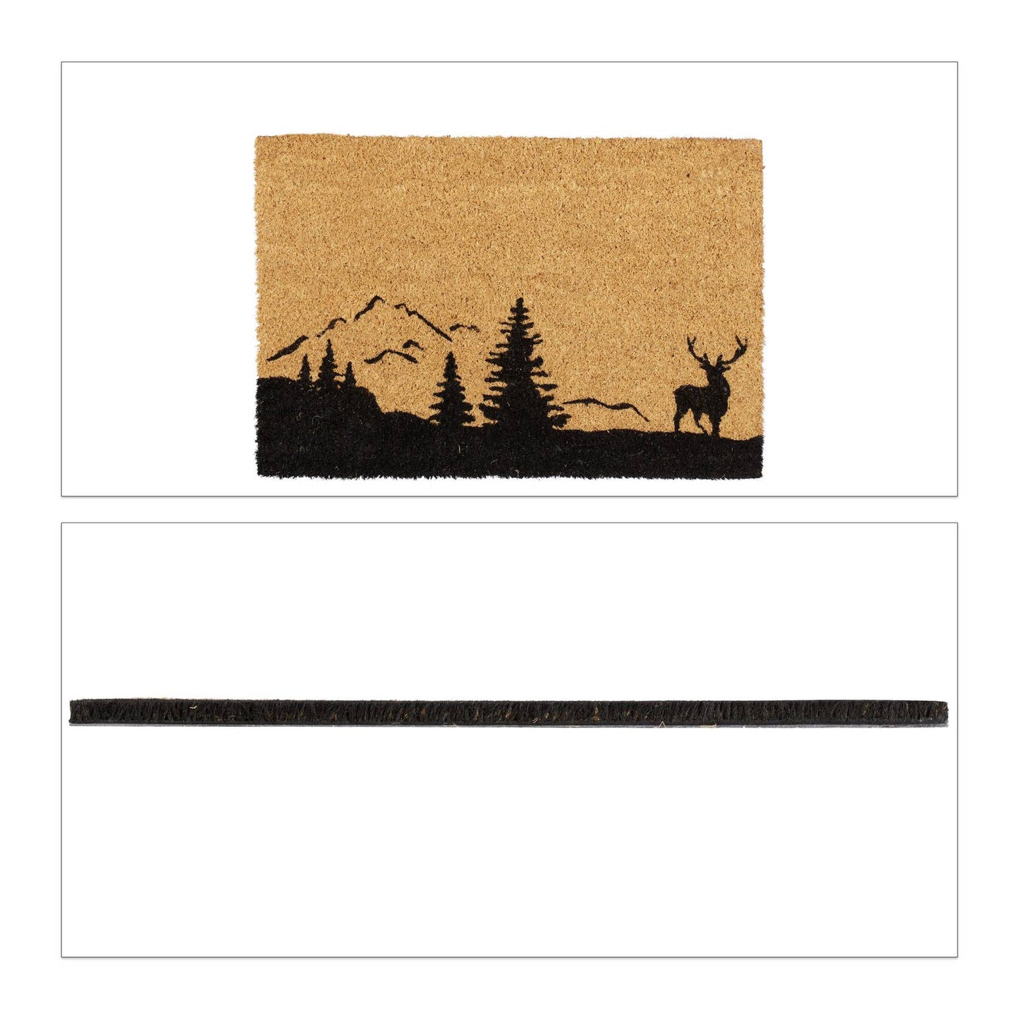 Doormat coconut fiber with deer motif