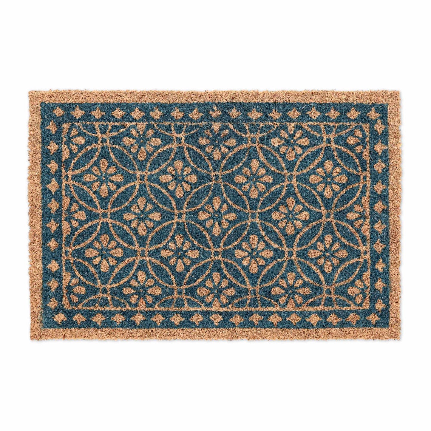 Doormat coconut fiber with floral design