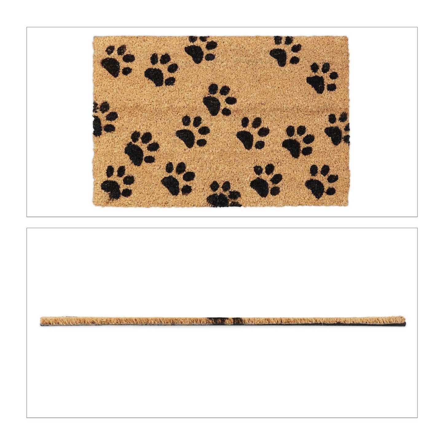Doormat coconut fiber with paws
