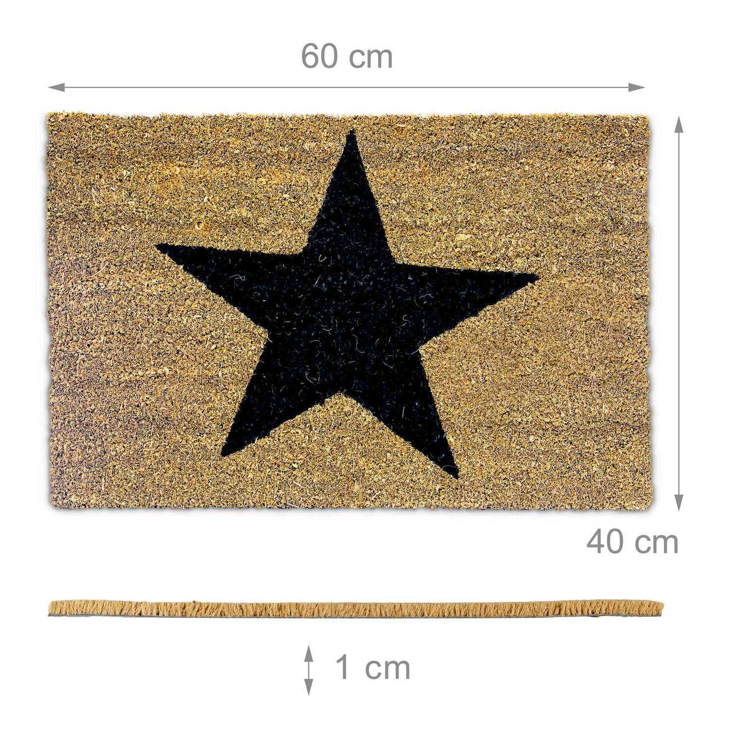 Door mat coconut fiber with star