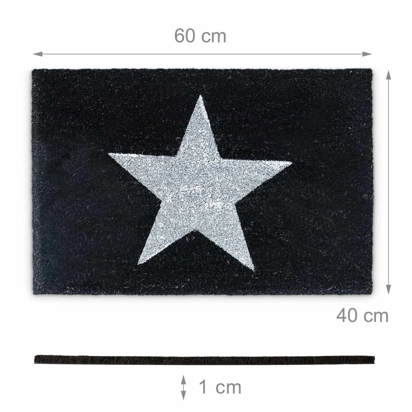 Door mat coconut fiber with star