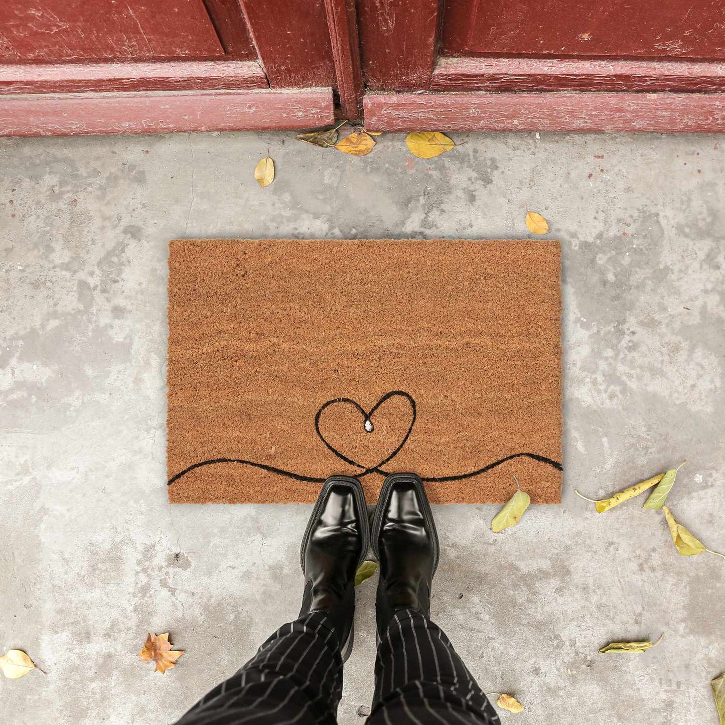 Door mat coconut heart