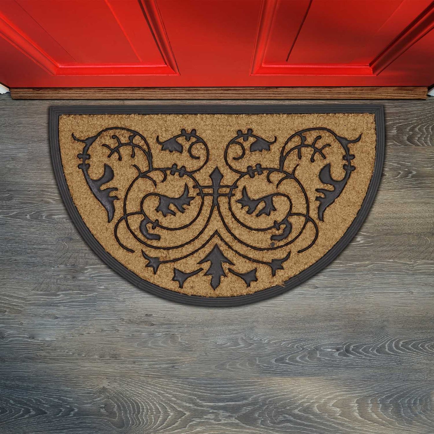 Door mat coconut semicircular 60x100 cm