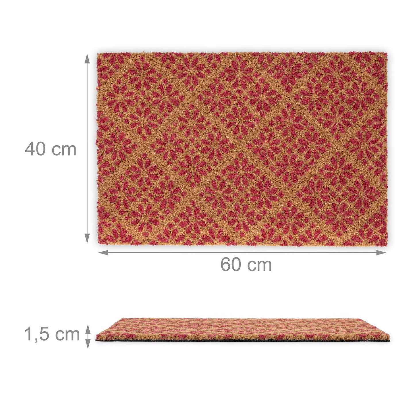 Doormat in a floral pattern
