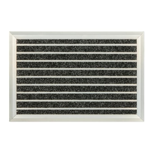 Doormat in aluminum black
