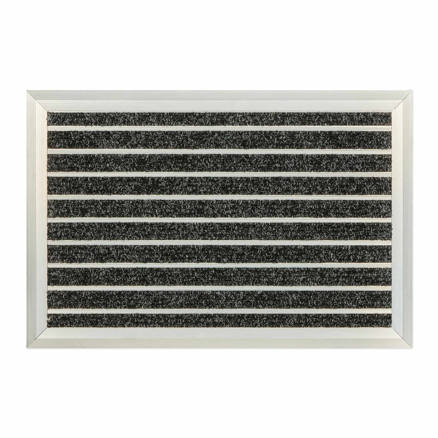 Doormat in aluminum black