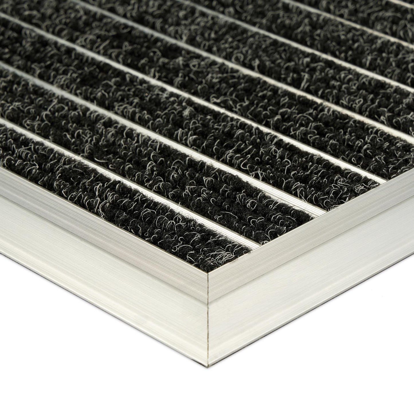 Doormat in aluminum black