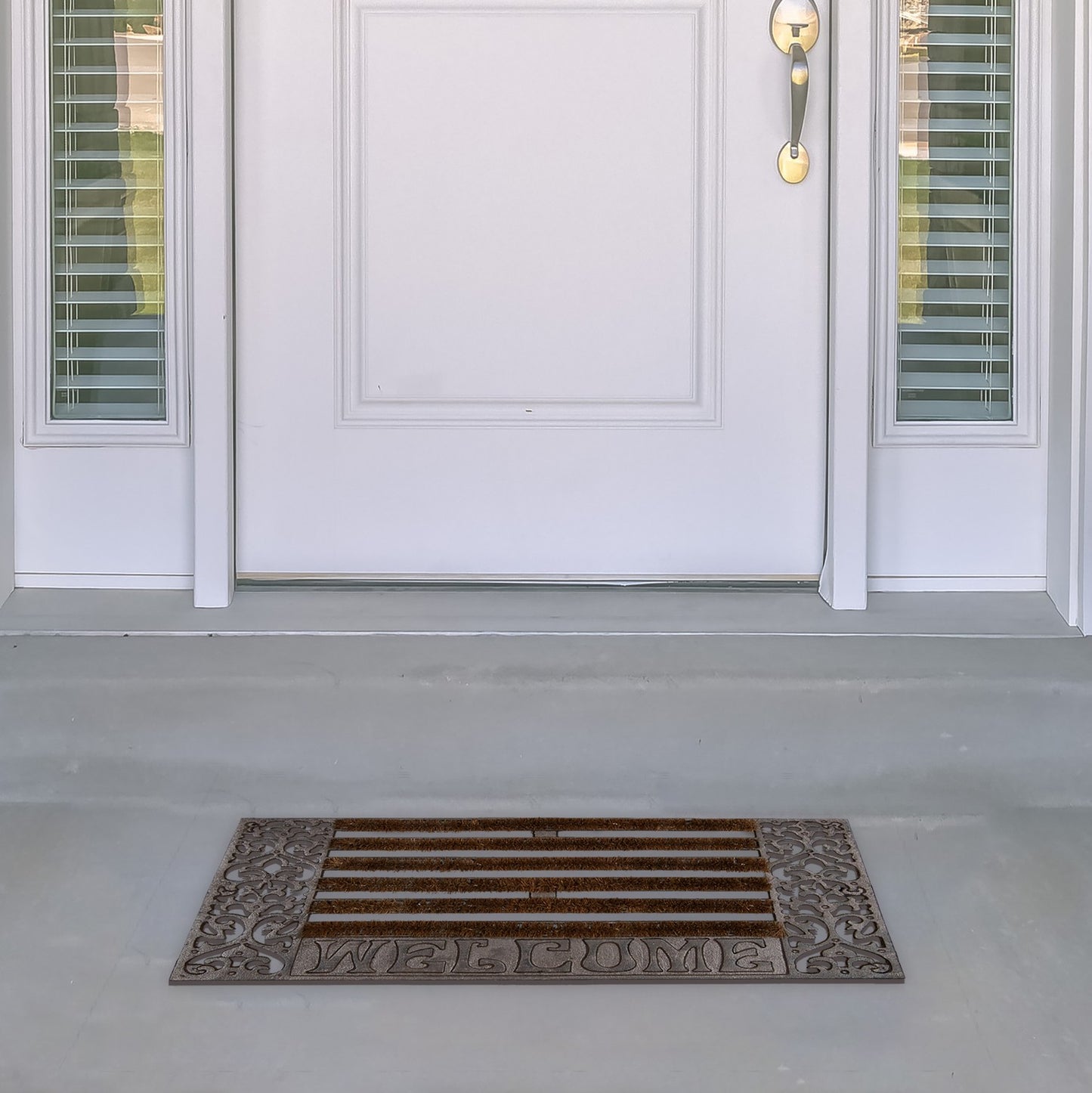 Door mat in cast iron