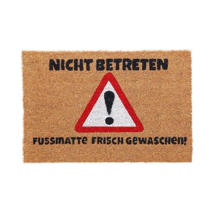 Door mat in coconut "Do not enter."