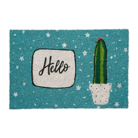 Door mat in coconut Hello