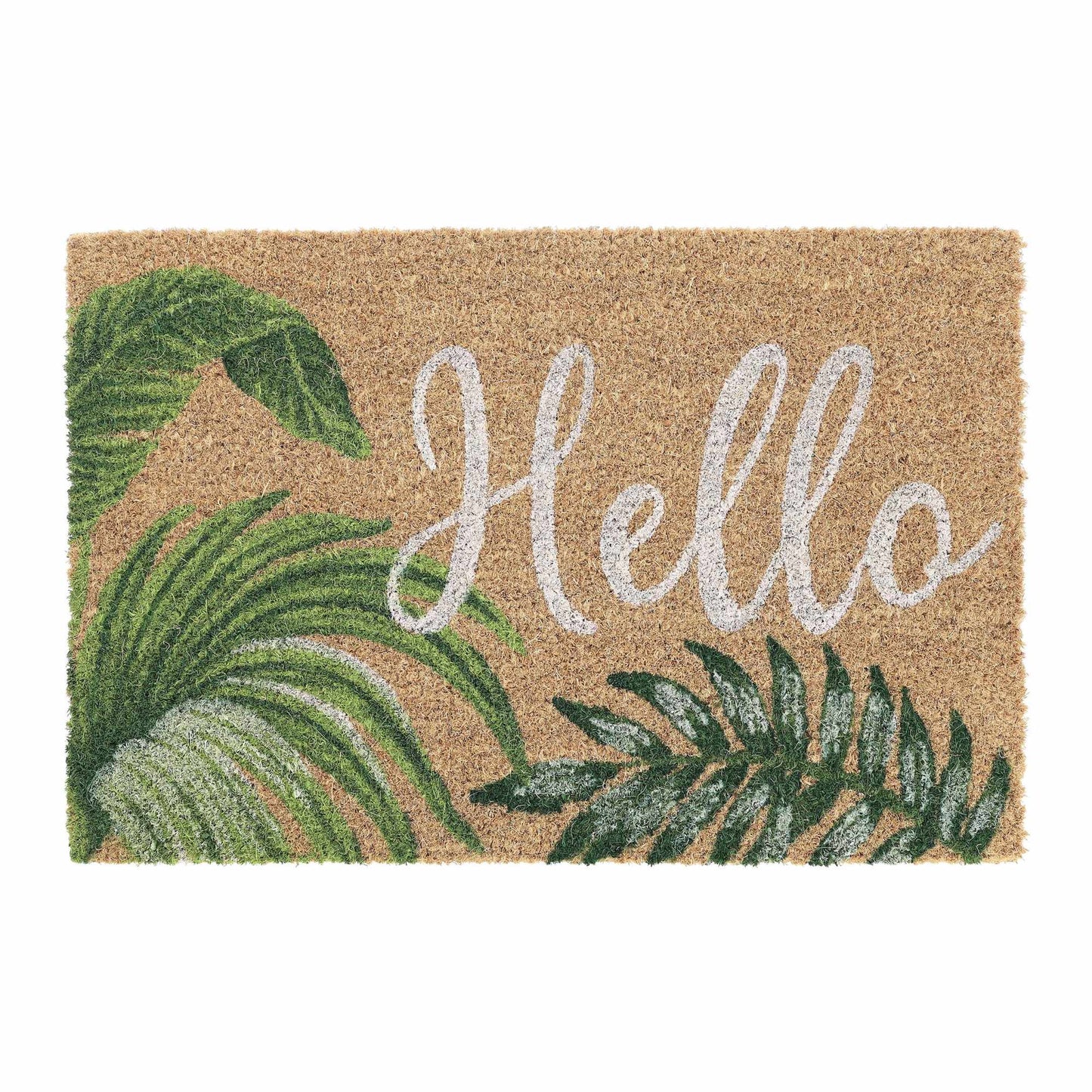 Door mat in coconut "Hello