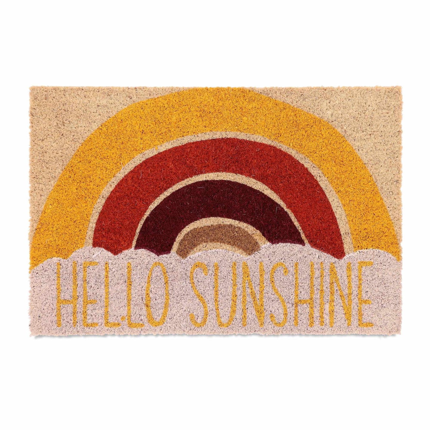 Door mat in coconut "Hello Sunshine