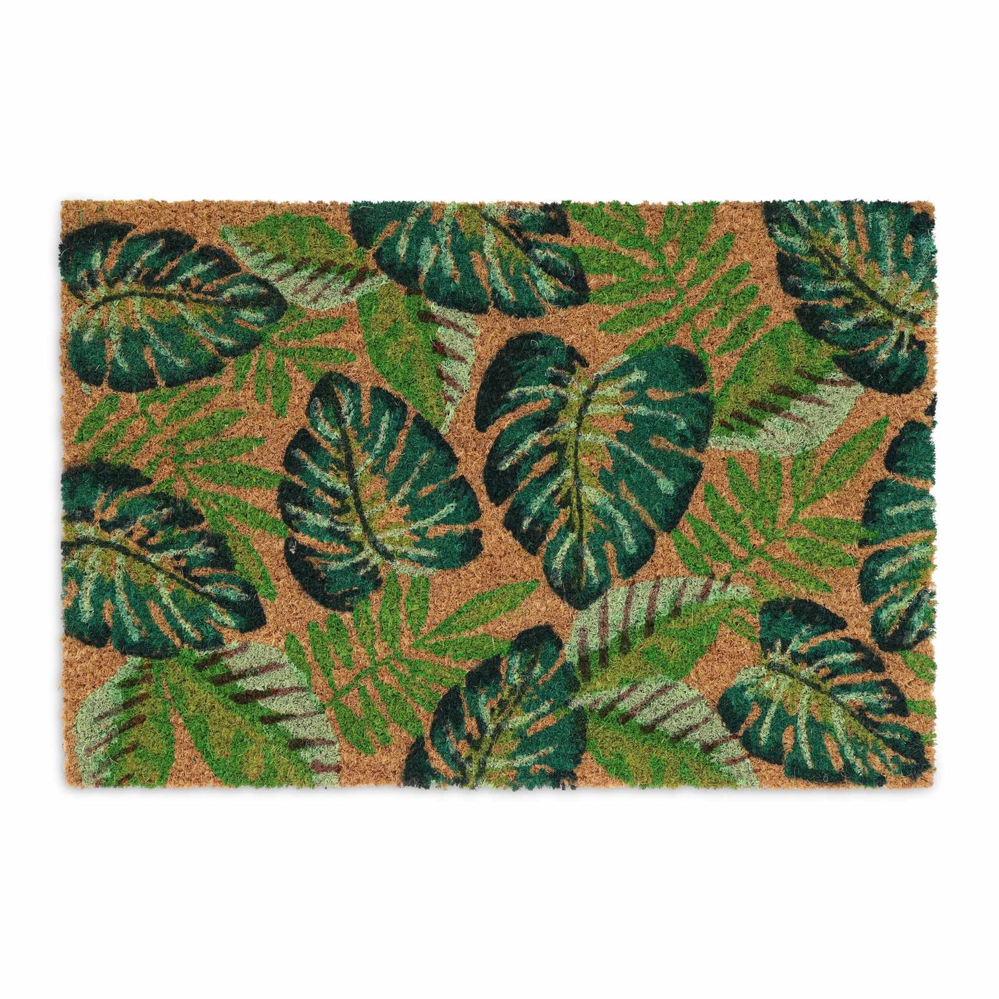Door mat in coconut Monstera leaves