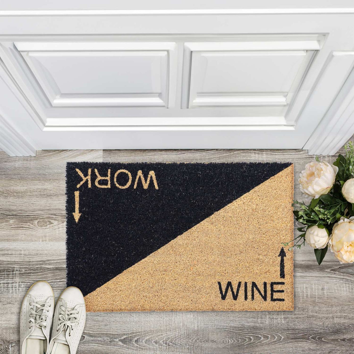 Door mat in coconut "Vin/ork