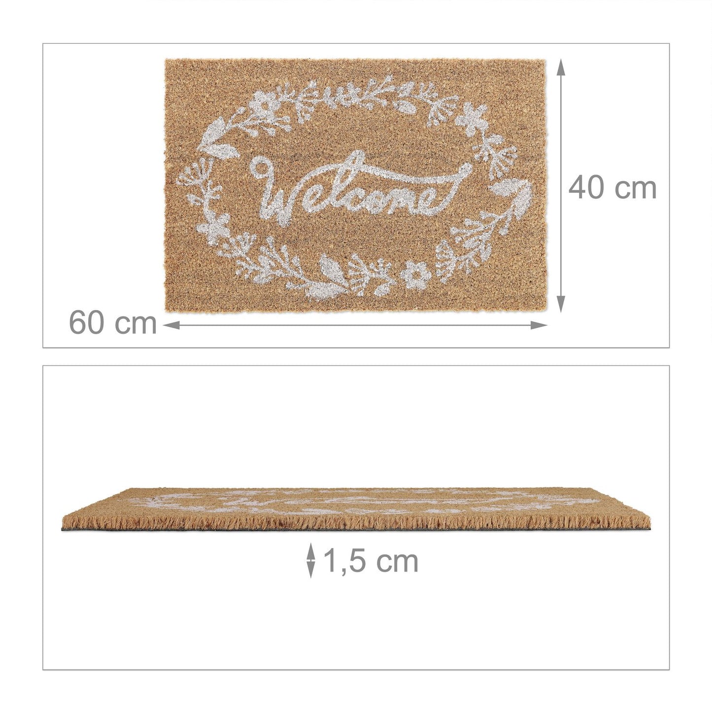 Door mat in coconut "Welcome".
