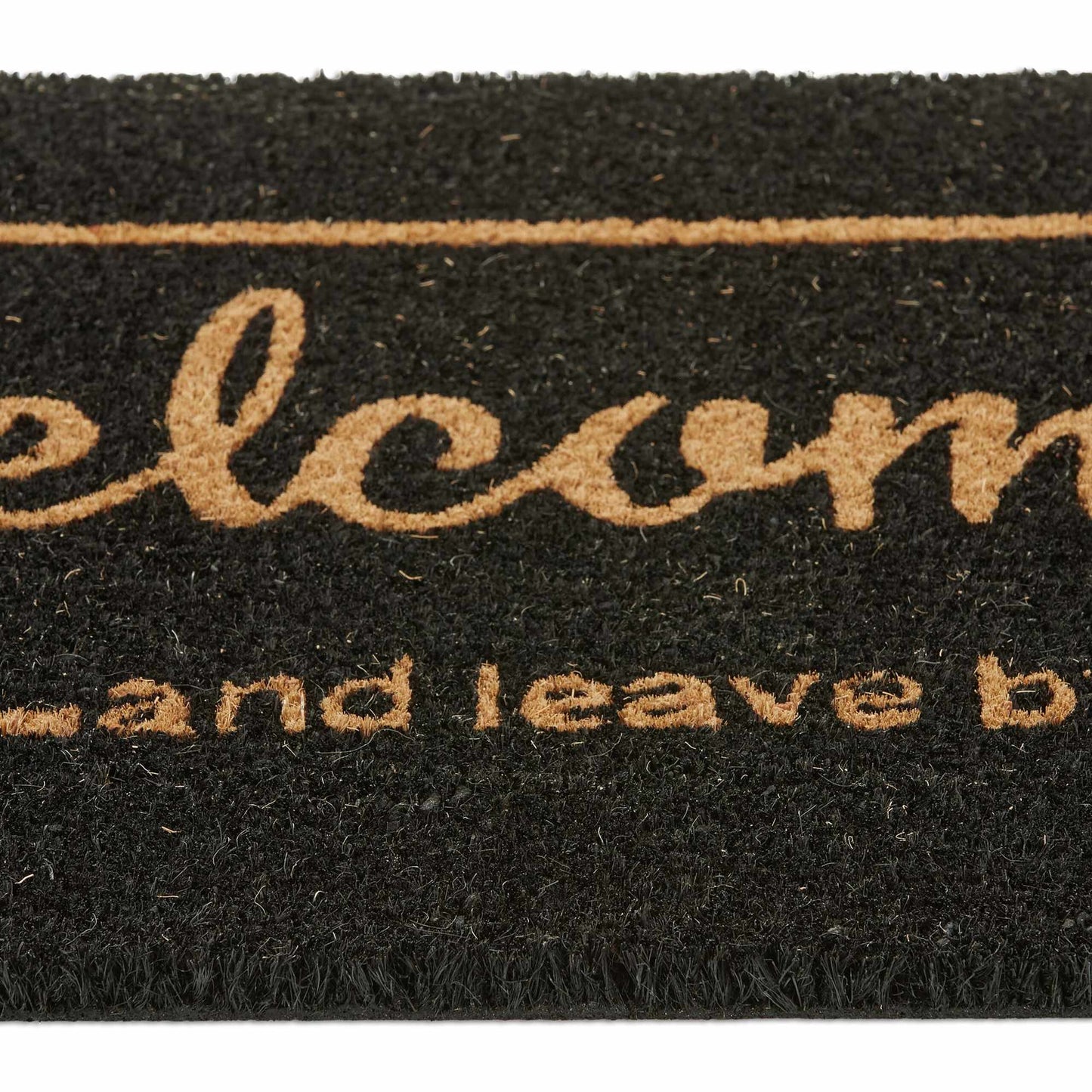 Door mat in coconut "Welcome and leave 9