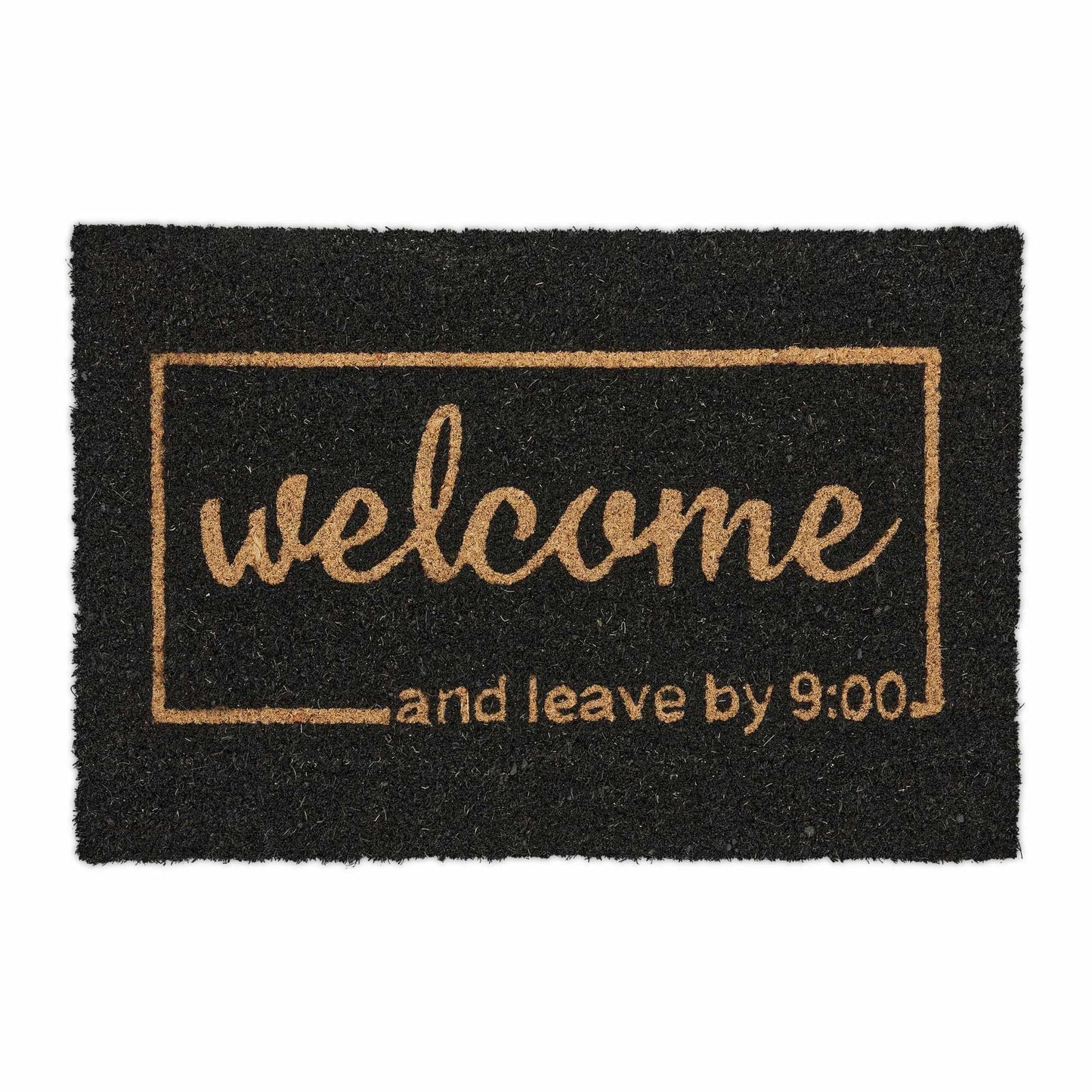 Door mat in coconut "Welcome and leave 9