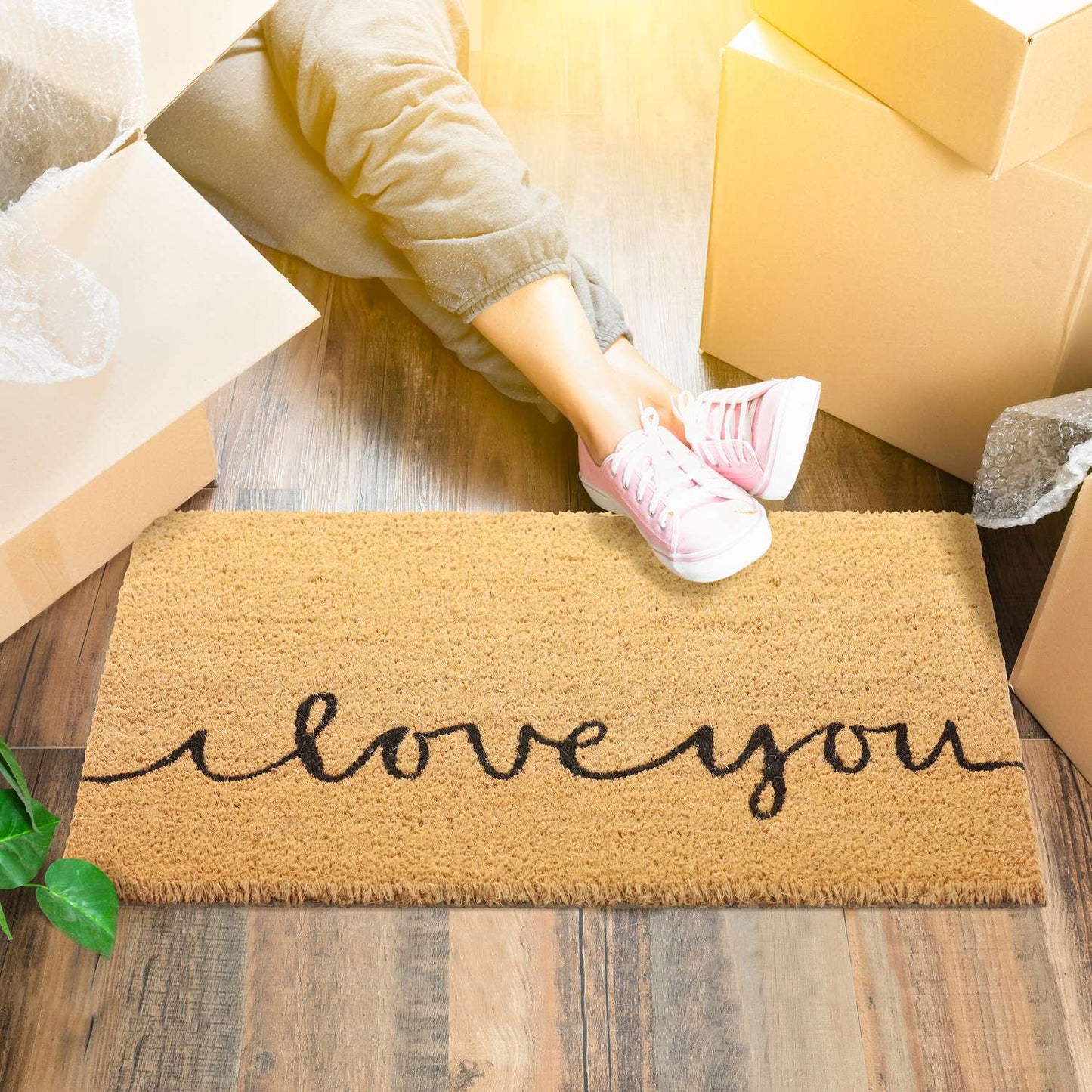 Doormat in coconut iloveyou