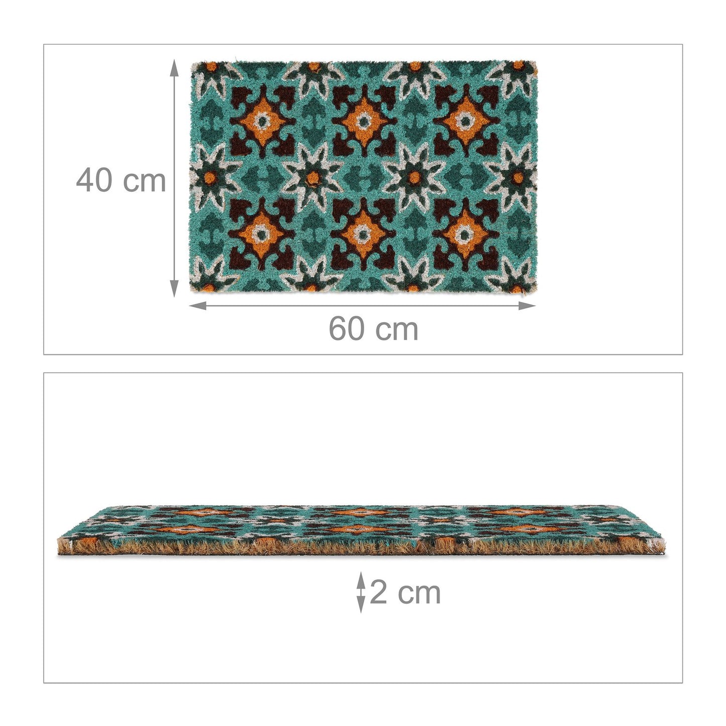 Door mat in coconut oriental