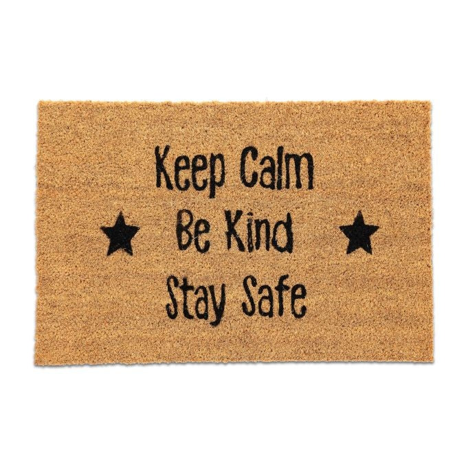 Door mat in coconut with sayings