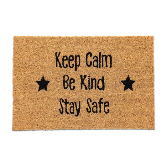 Door mat in coconut with sayings
