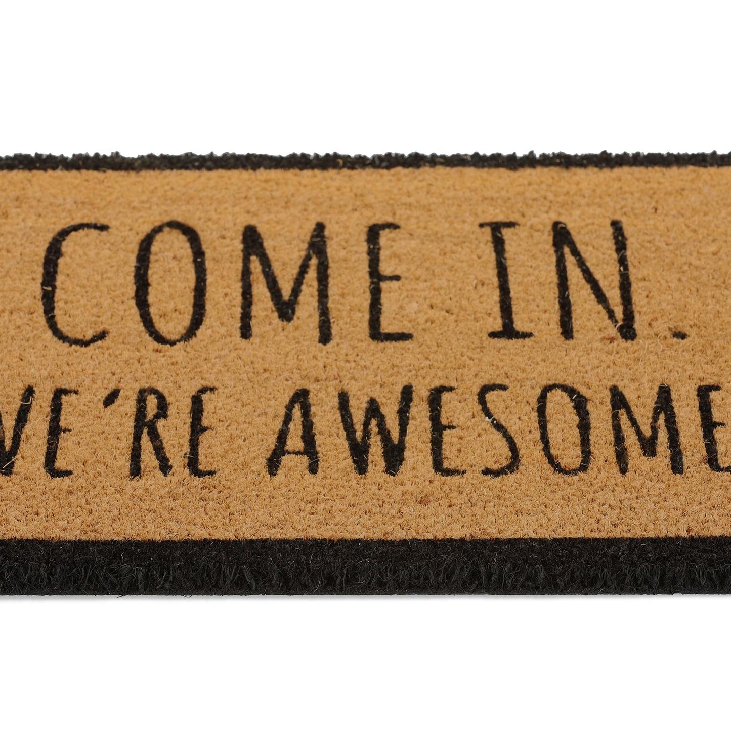 Door mat in coconut with sayings