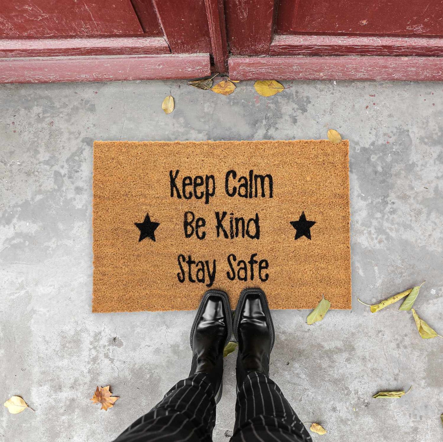 Door mat in coconut with sayings