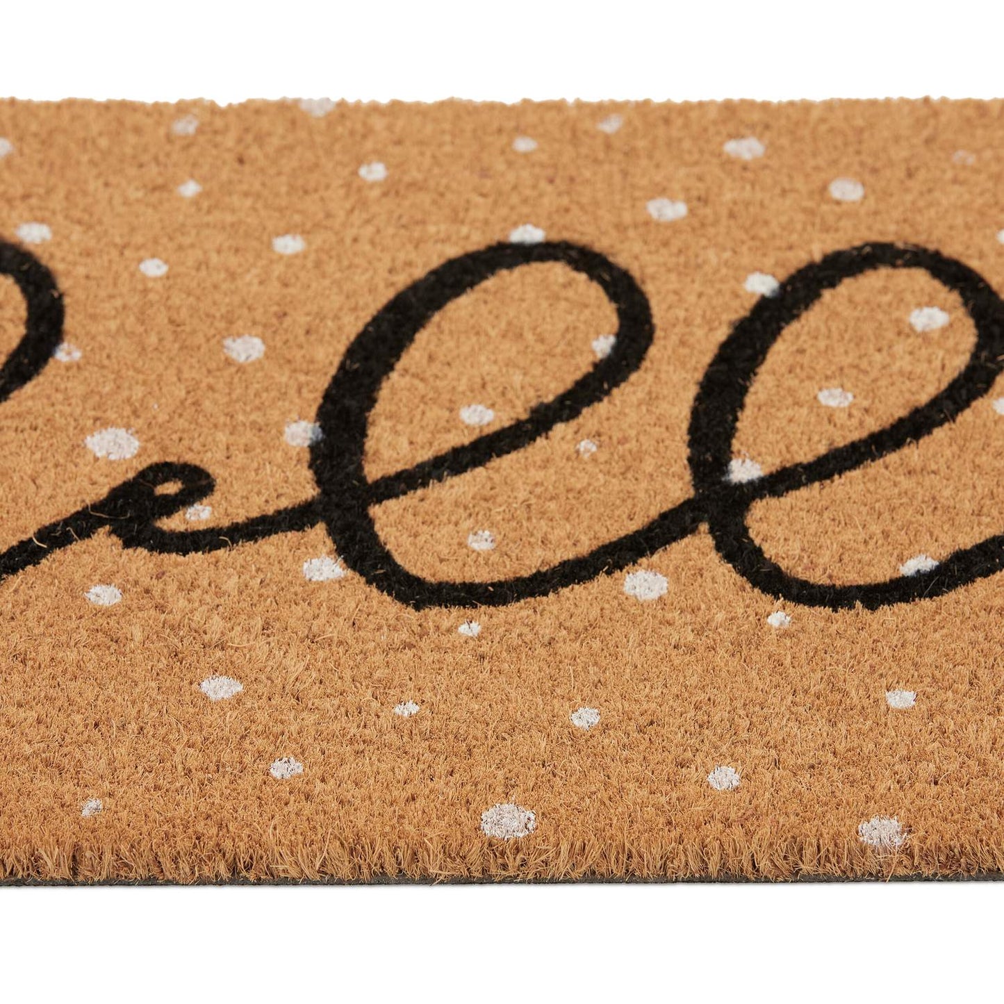 Door mat in spotted coconut Hello