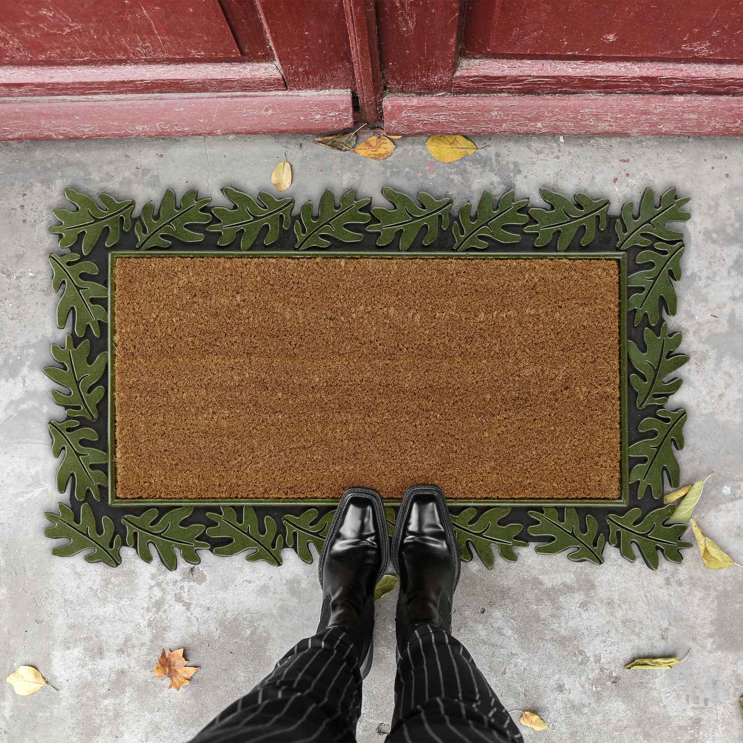 Door mat "leaf" rubber & coconut
