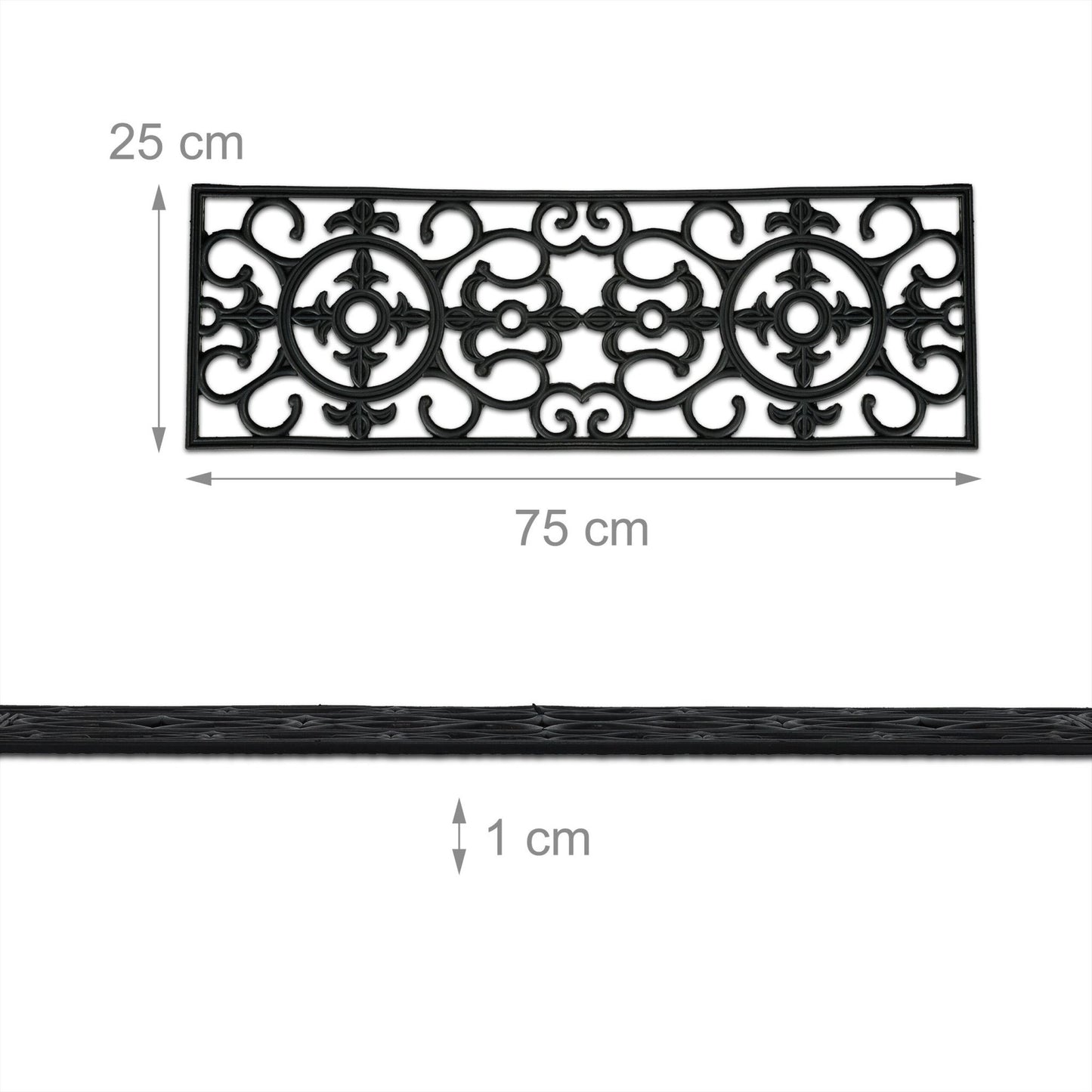 Doormat made of rubber ornament