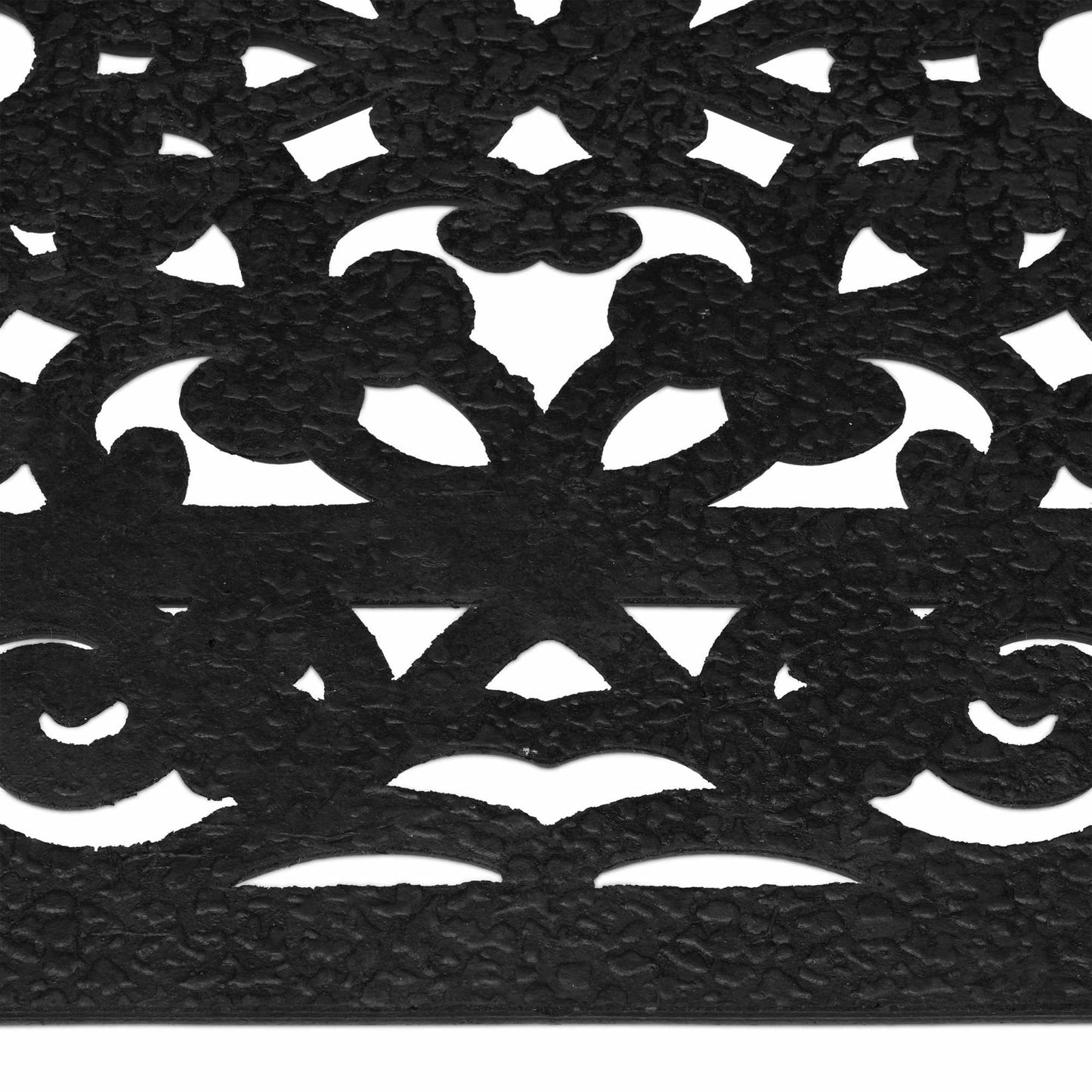 Door mat made of rubber with ornaments